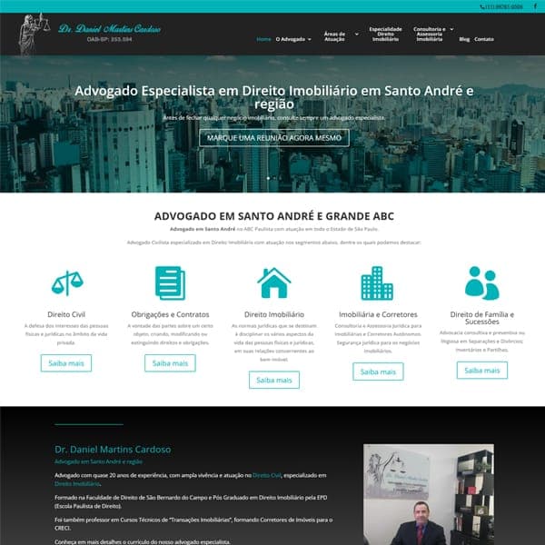 Site de escritório de advocacia feito pela Nova Ação
