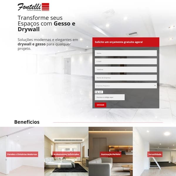 Landing page de campanha feito pela Nova Ação